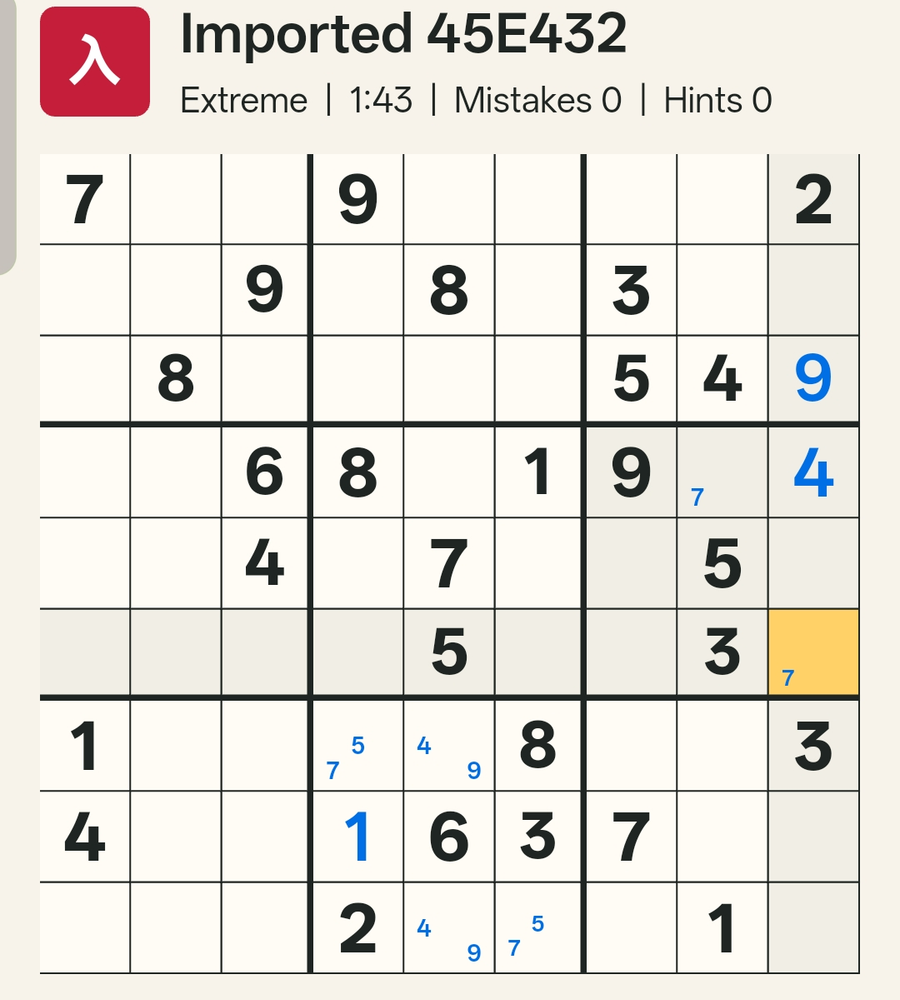 Binary choice for 7 in Box 6