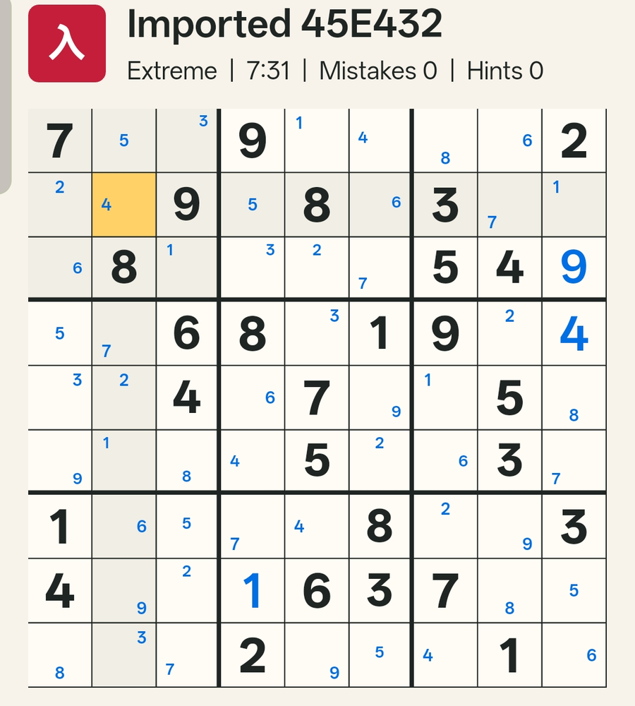 Entire grid filled