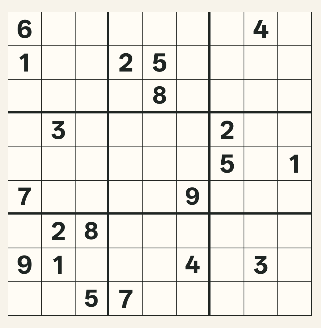 The starting grid: puzzle D42126, rated Hell level 9